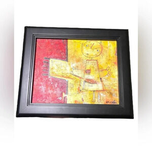 C. Carl Modernist Artist Original Abstract Painting Signed